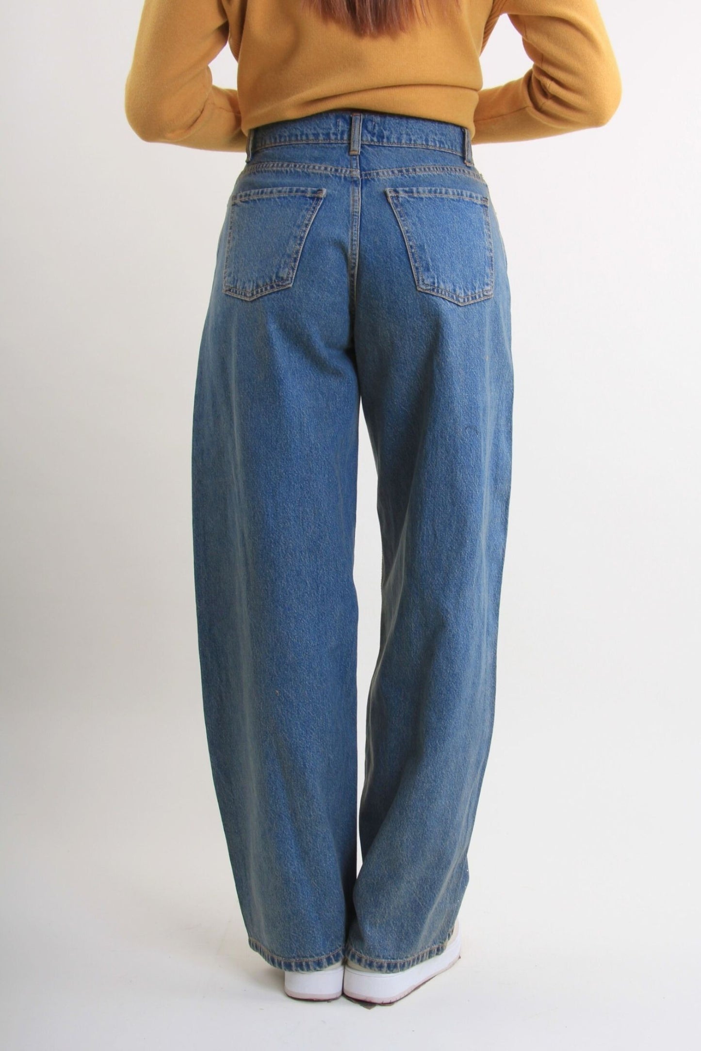Alessandra Jeans Wide-Leg con Strass