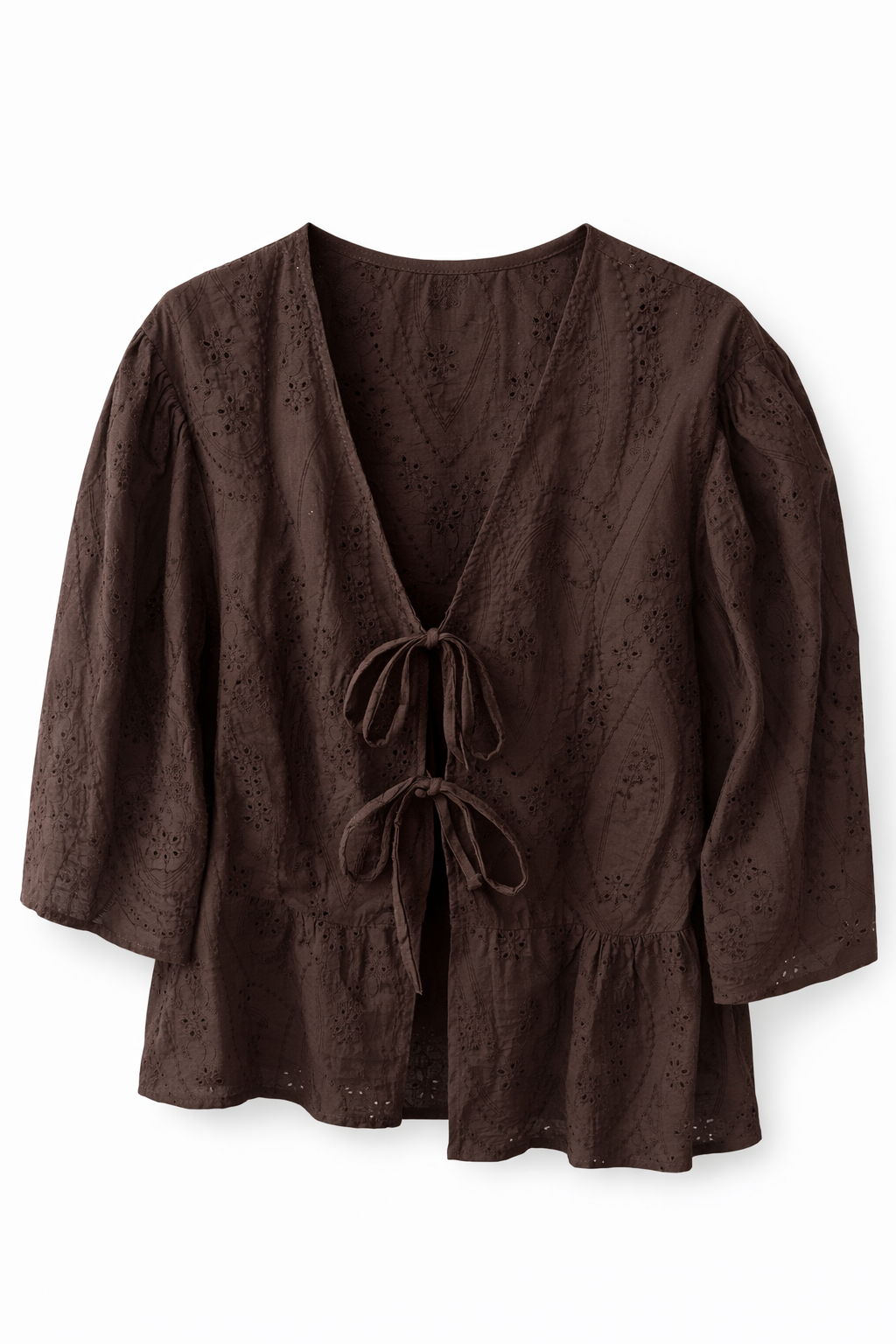 Camicia in Sangallo con Laccetti Frontali – Made in Italy