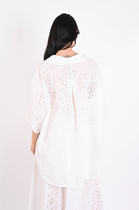 Camicia Over Donna in Sangallo – Made in Italy