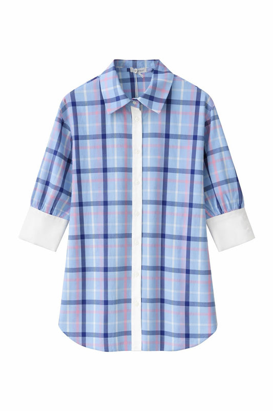 Camicia Donna Check con Dettagli a Contrasto – Made in Italy Filù