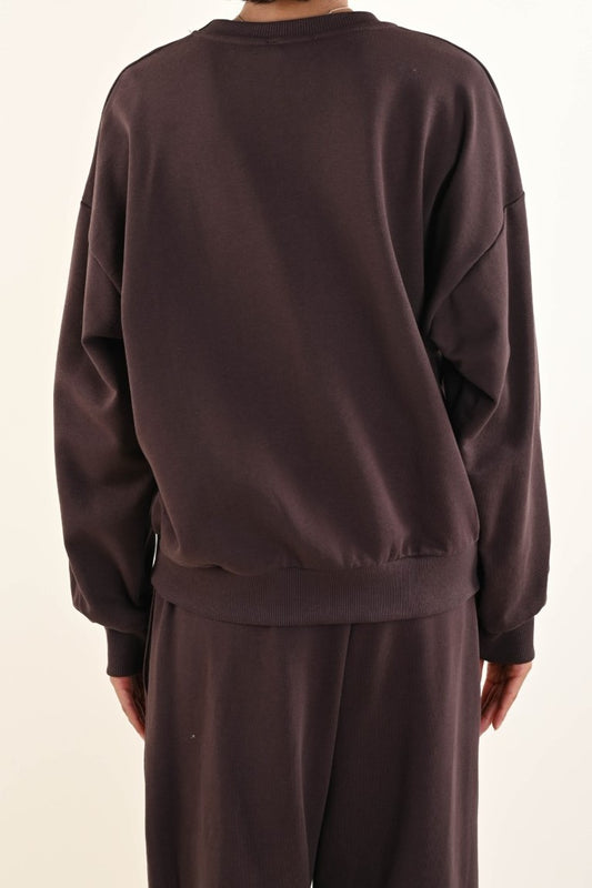 Felpa SARA in cotone – Girocollo donna casual