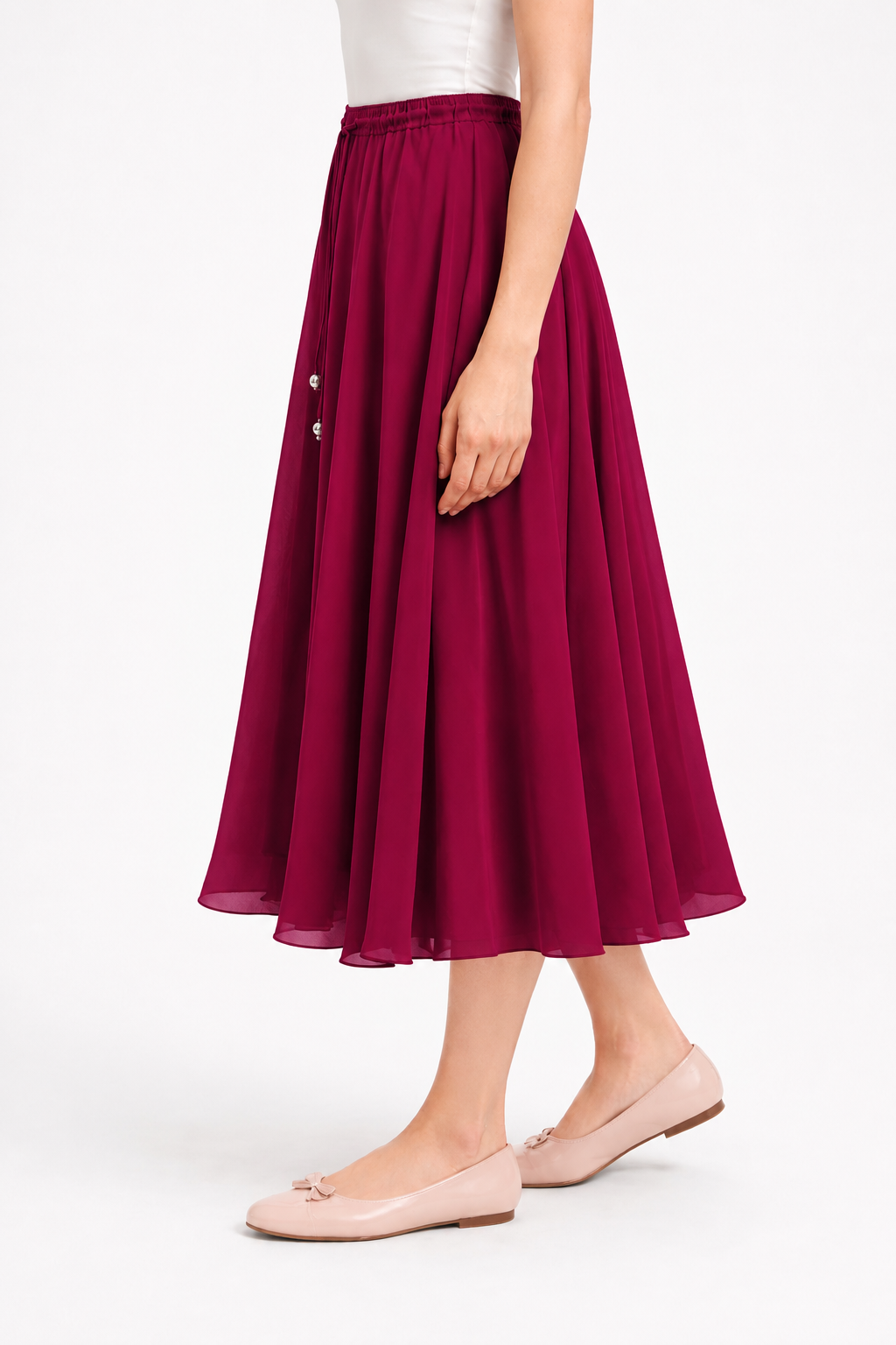 Gonna Midi Fluida in Lyocell – Made in Italy