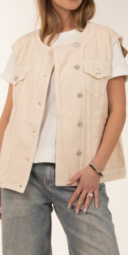 Gilet Denim in Cotone – Made in Italy | Simphony