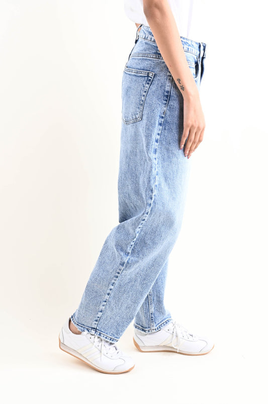 Jeans Balloon Benny Lavaggio Chiaro Vita Alta