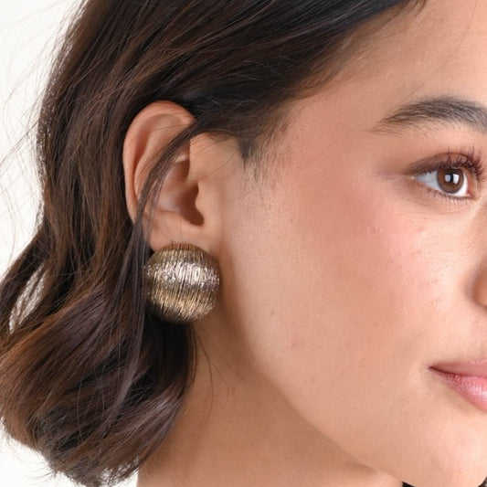 Orecchini Tondi Texture Effetto Martellato