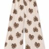 Pantaloni Larghi Fantasia Palme Cotone Estivo – Made in Italy Filù
