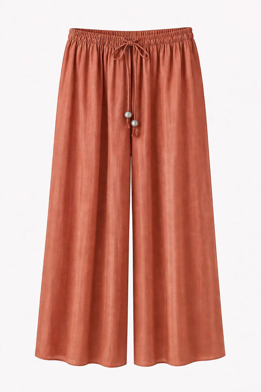 Pantaloni Oversize in Lyocell con Coulisse – Made in Italy