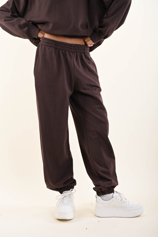 Pantalone SARA in felpa con polsino – 100% cotone