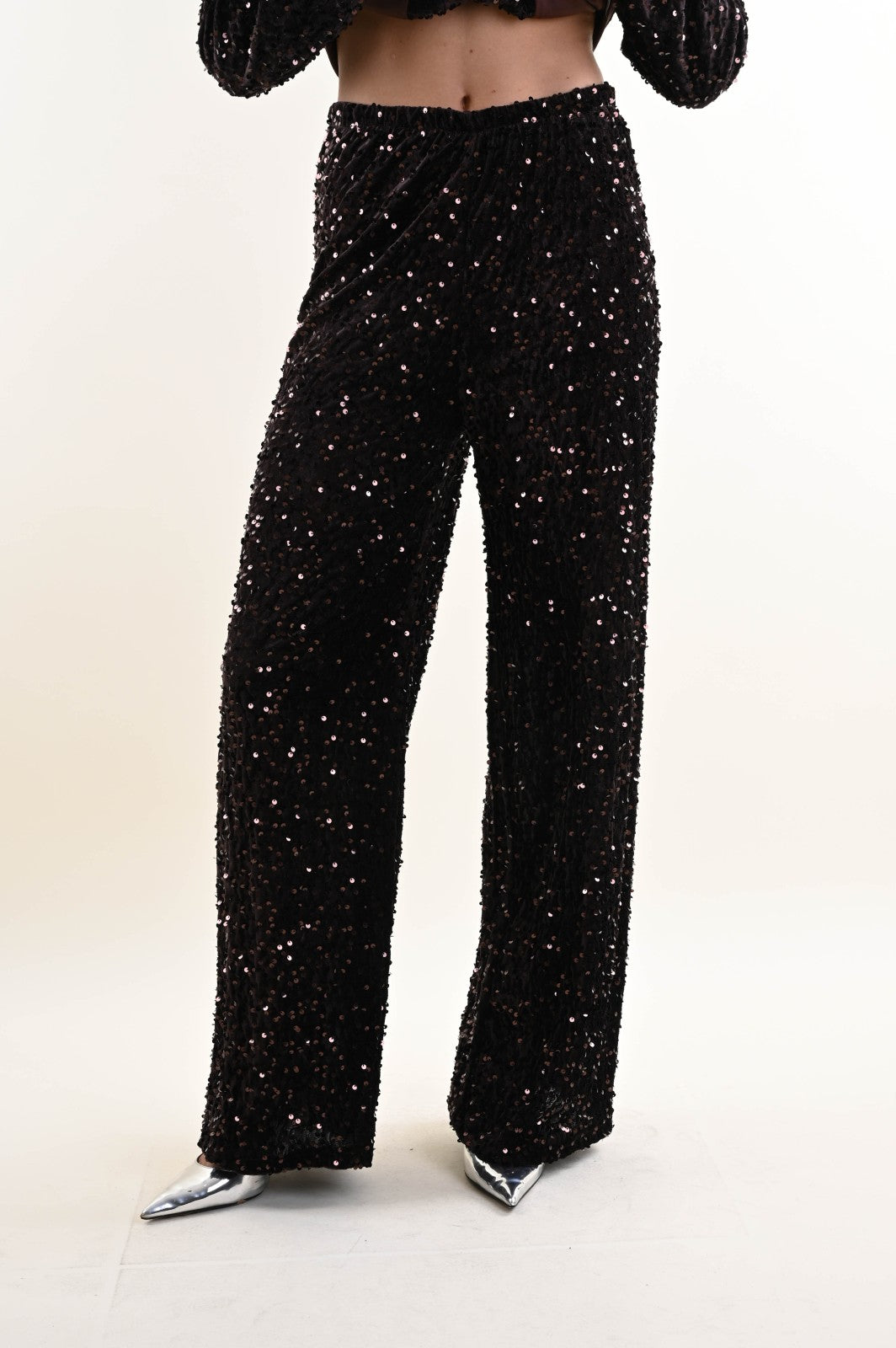 Pantalone Sheila in Velluto con Paillettes