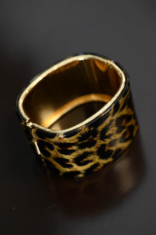 Bracciale Rigido Maculato con Interno Dorato
