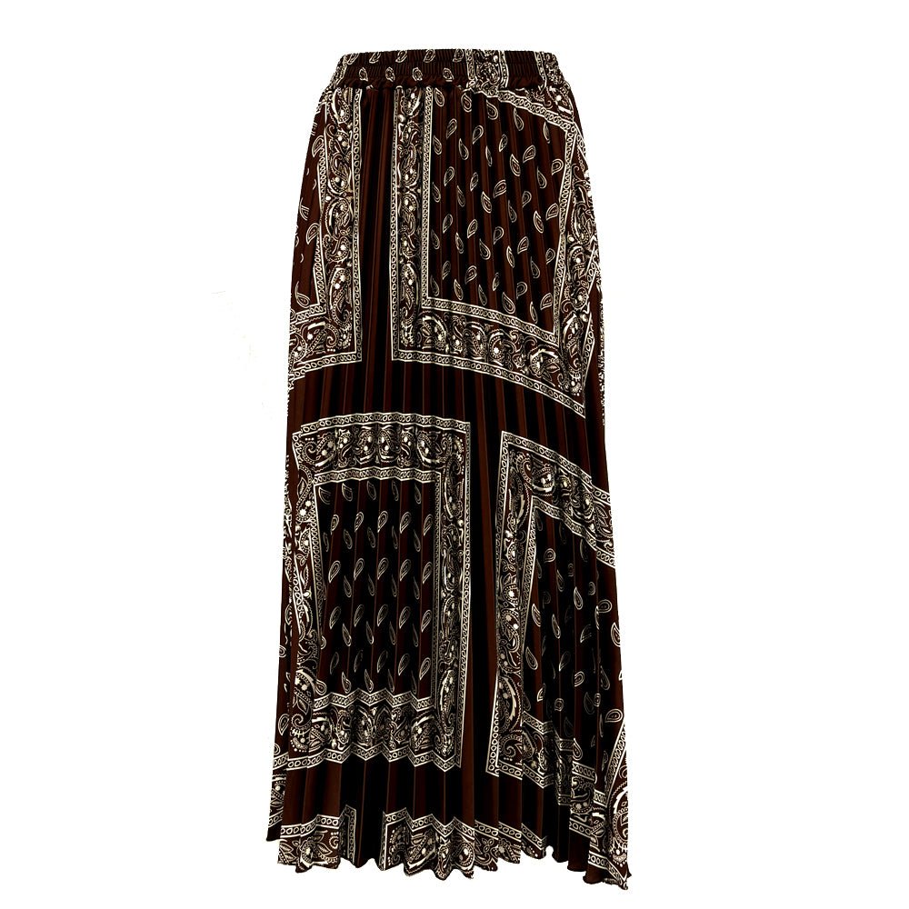 Gonna Bandana – lunga plissé con stampa boho - Il mio negozio