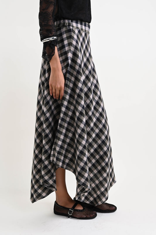 Gonna CRIS a quadri in flanella – Stile caldo e contemporaneo