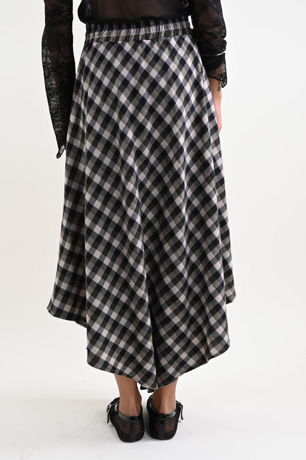 Gonna CRIS a quadri in flanella – Stile caldo e contemporaneo