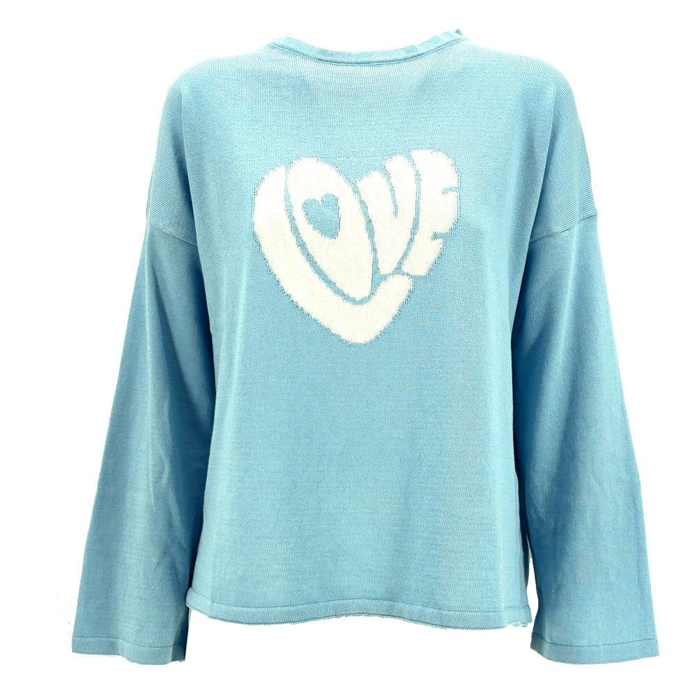 Maglia intarsiata Paola “Love” - Il mio negozio