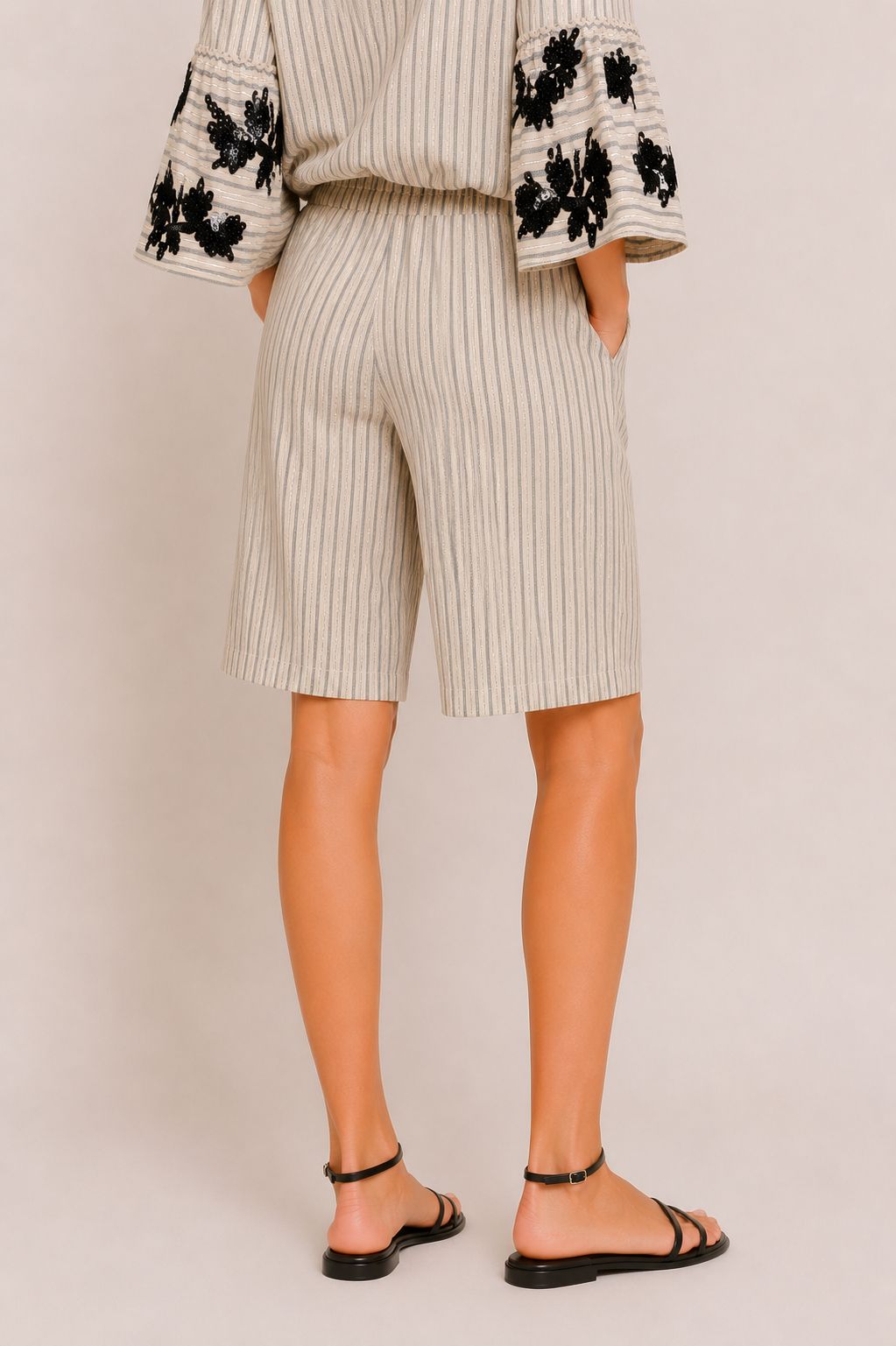 Bermuda Donna a Righe Burro Made in Italy