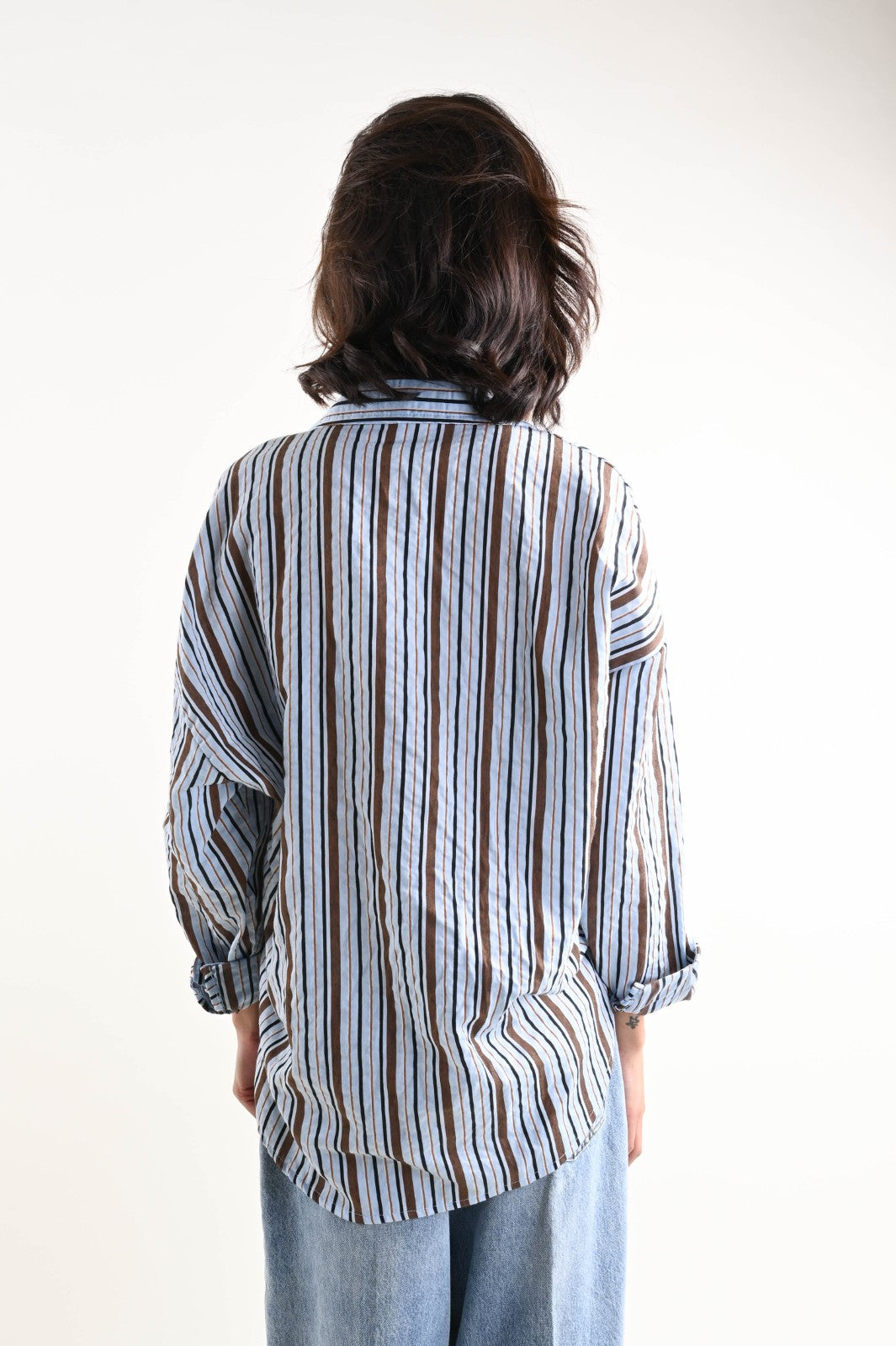 Selly Camicia a Righe con Taschino Decorativo