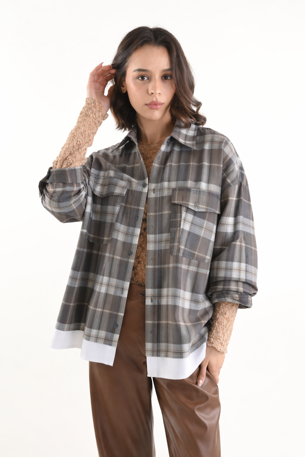 CRI – Camicia a Quadri con Fondo a Contrasto
