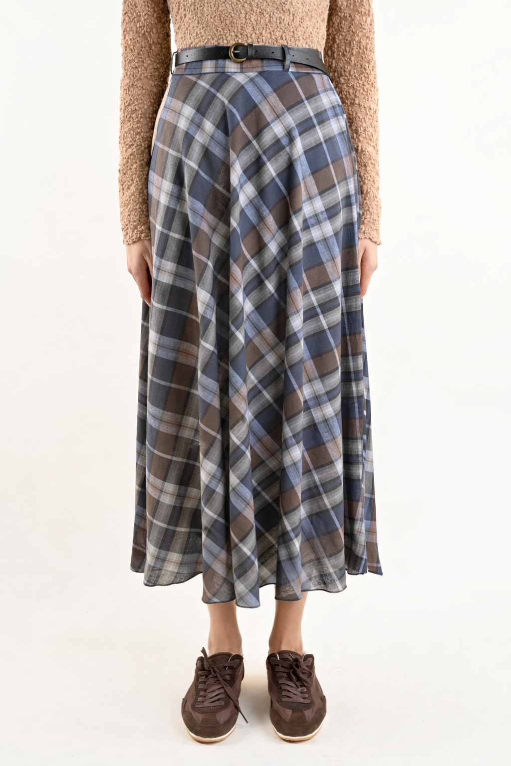 Cri – Gonna a quadri con cintura