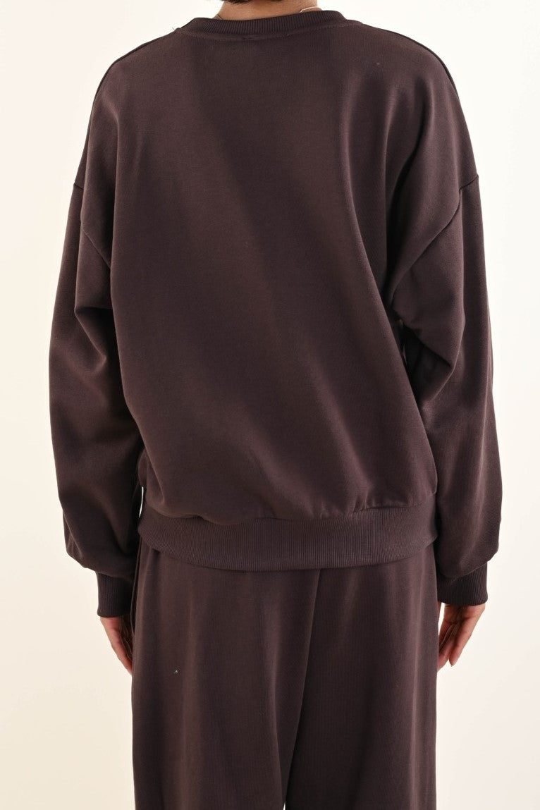 Felpa SARA in cotone – Girocollo donna casual