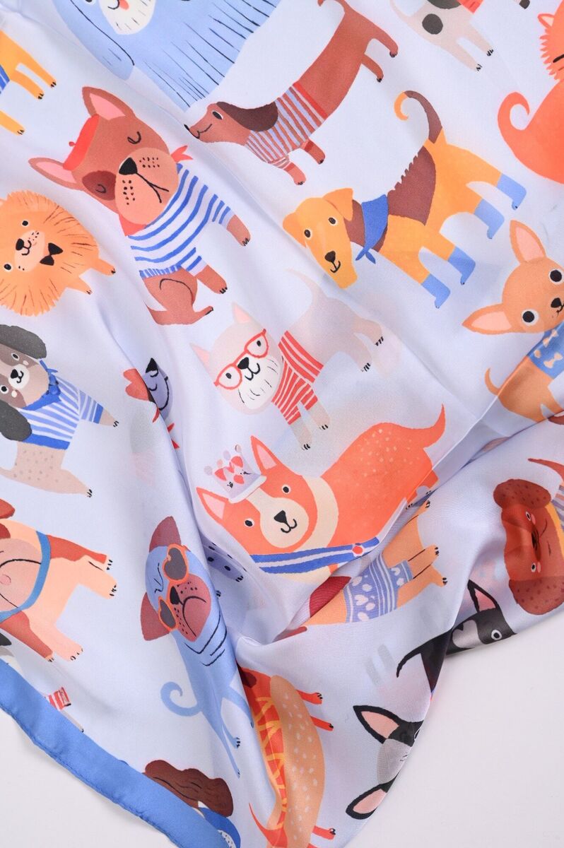 Foulard Donna Fantasia Dogs – Accessorio Stile Filù