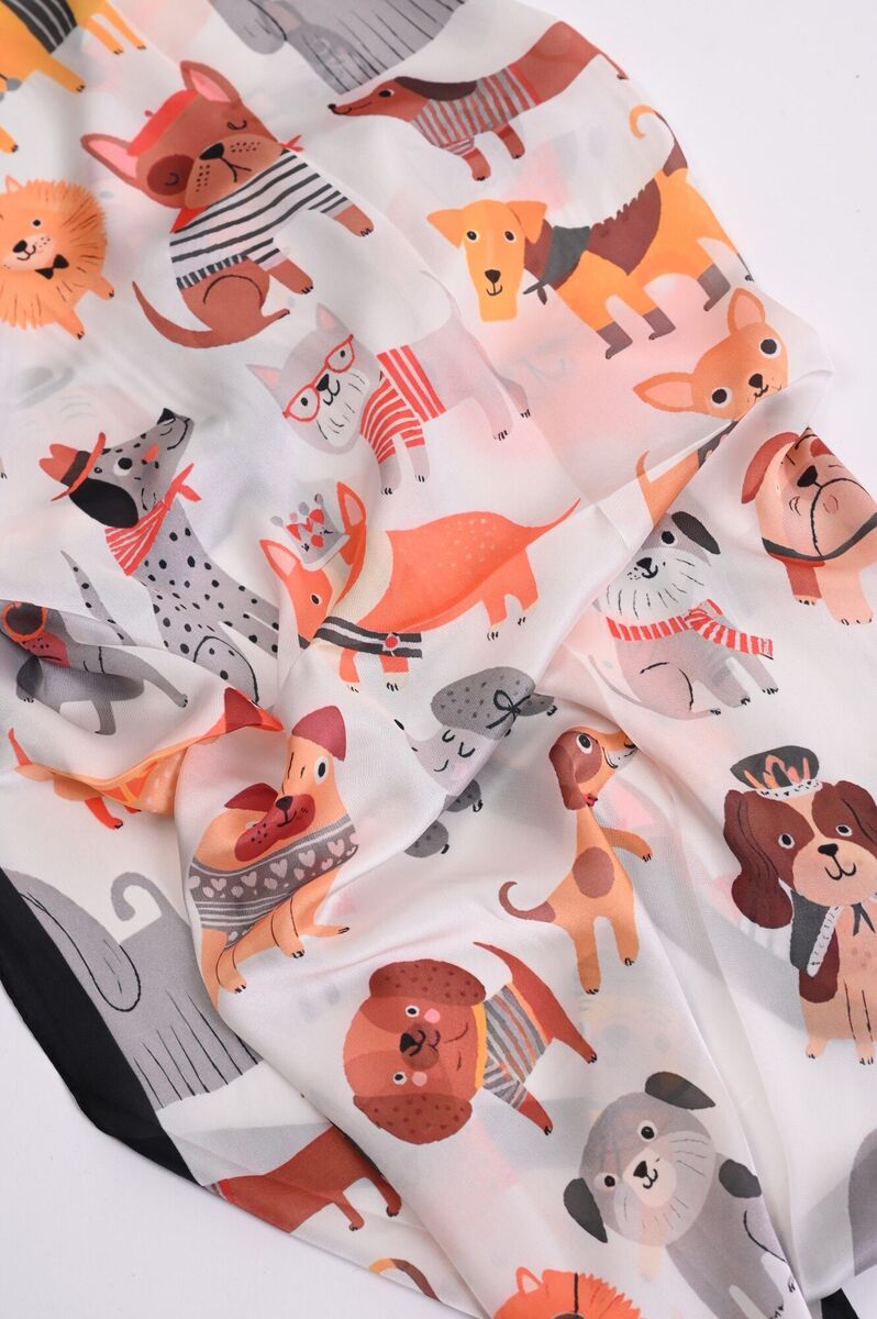 Foulard Donna Fantasia Dogs – Accessorio Stile Filù