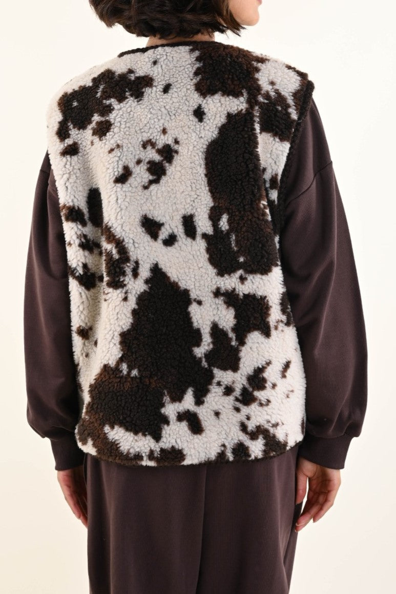 Gilet Teddy Fantasia Muccata – Caldo, trendy e avvolgente