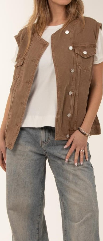 Gilet Denim in Cotone – Made in Italy | Simphony