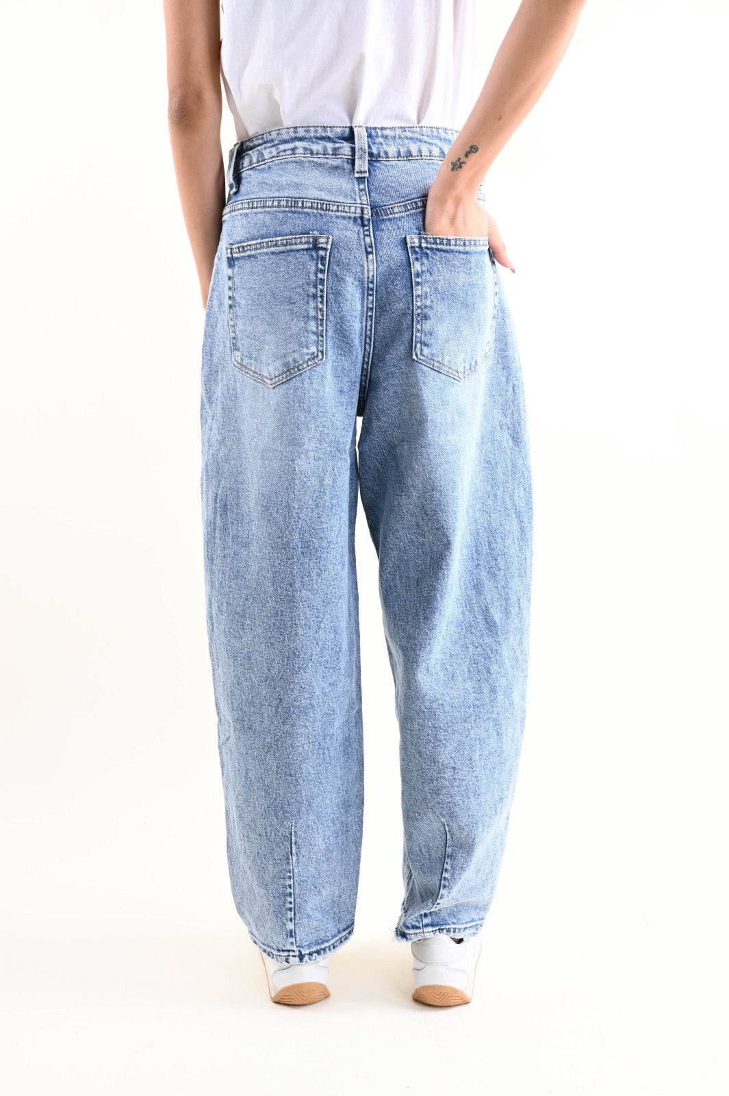 Jeans Balloon Benny Lavaggio Chiaro Vita Alta