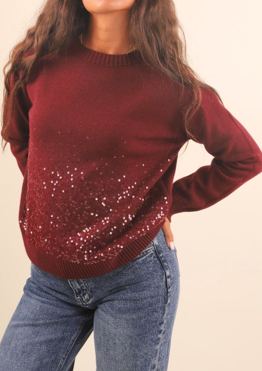 Maglia SHEILA con paillettes dégradé – Glamour e versatile
