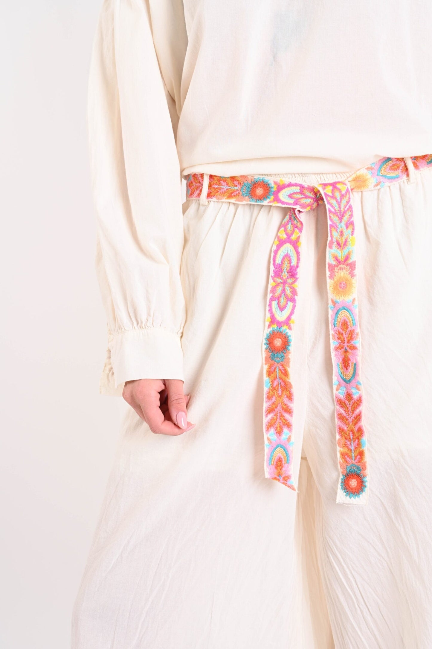 Pantaloni Ampi Donna con Fusciacca – Made in Italy