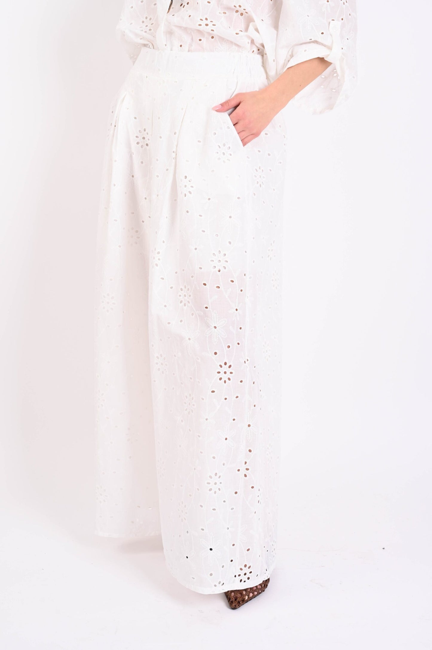 Pantaloni Ampi Donna in Sangallo – Made in Italy