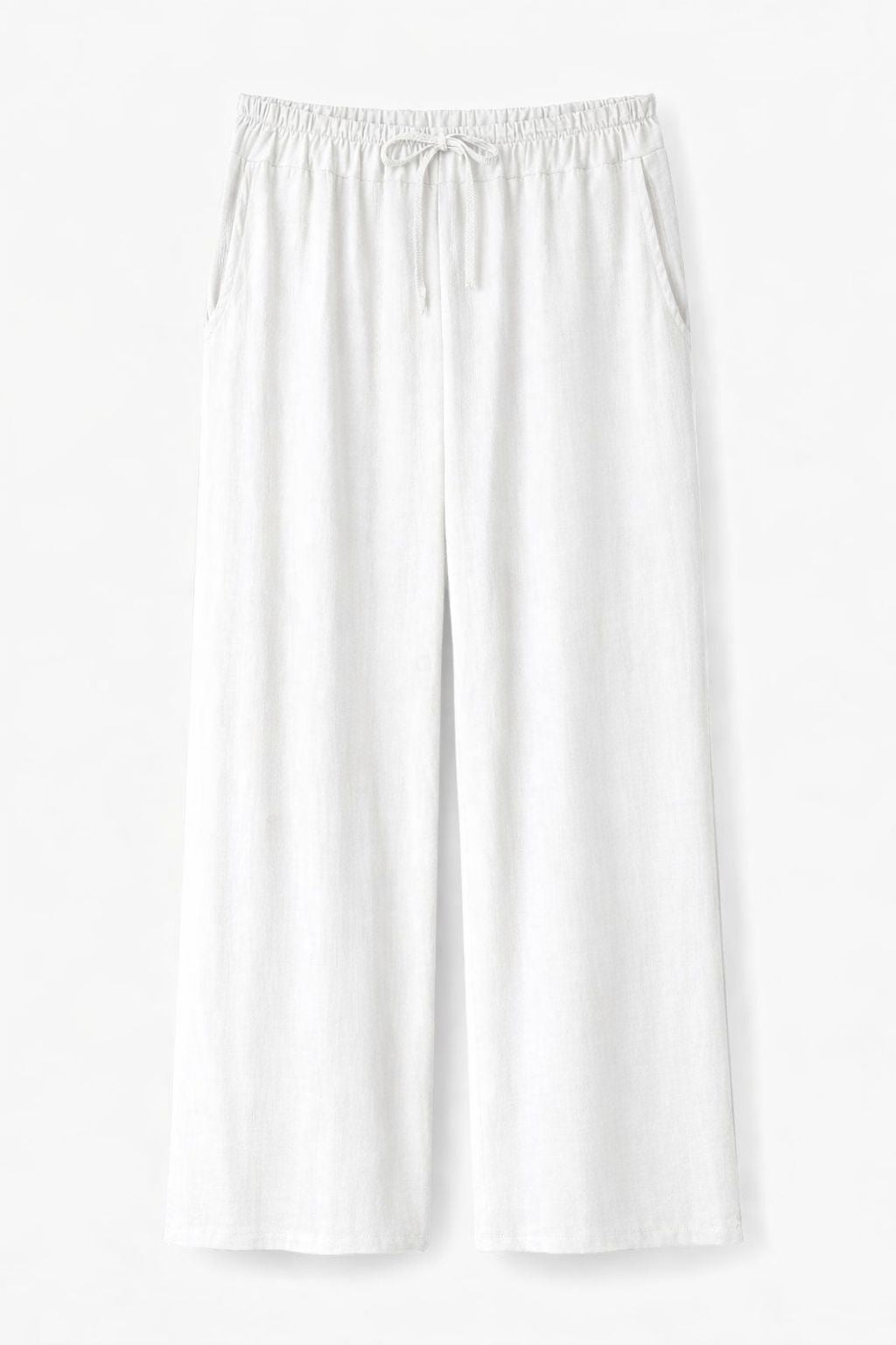Pantaloni Ampi in Misto Lino – Made in Italy