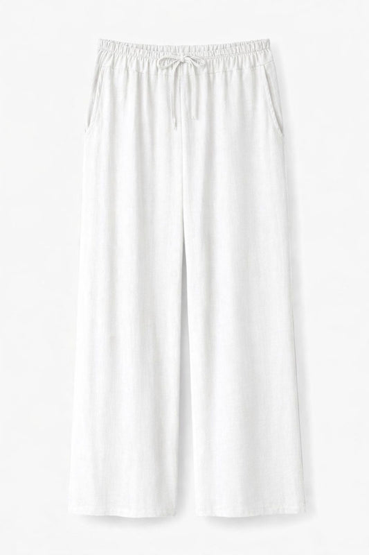 Pantaloni Ampi in Misto Lino – Made in Italy