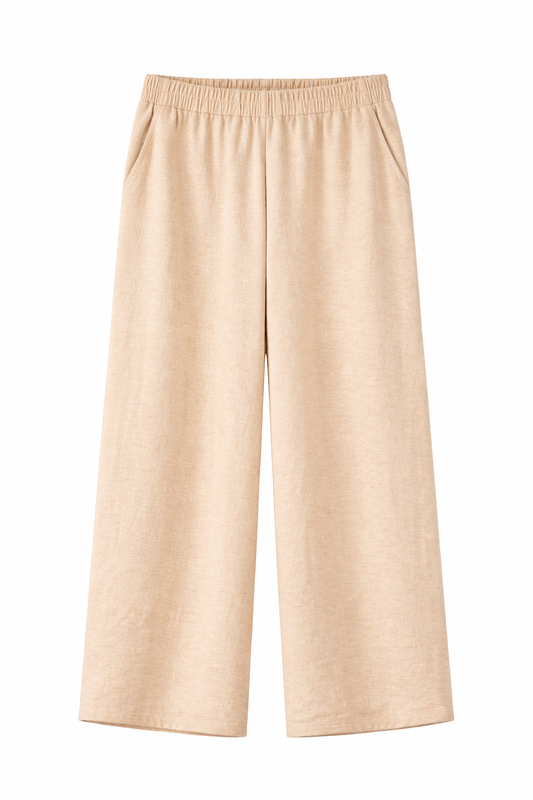 Pantaloni Ampi in Misto Lino – Made in Italy