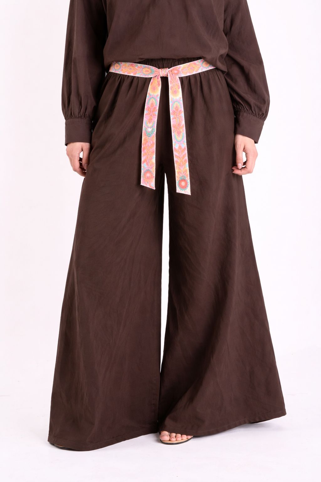 Pantaloni Ampi Donna con Fusciacca – Made in Italy