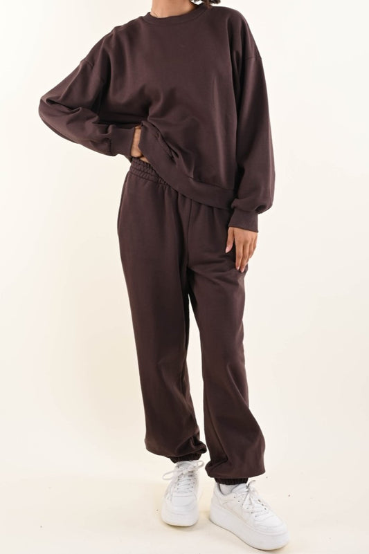 Pantalone SARA in felpa con polsino – 100% cotone