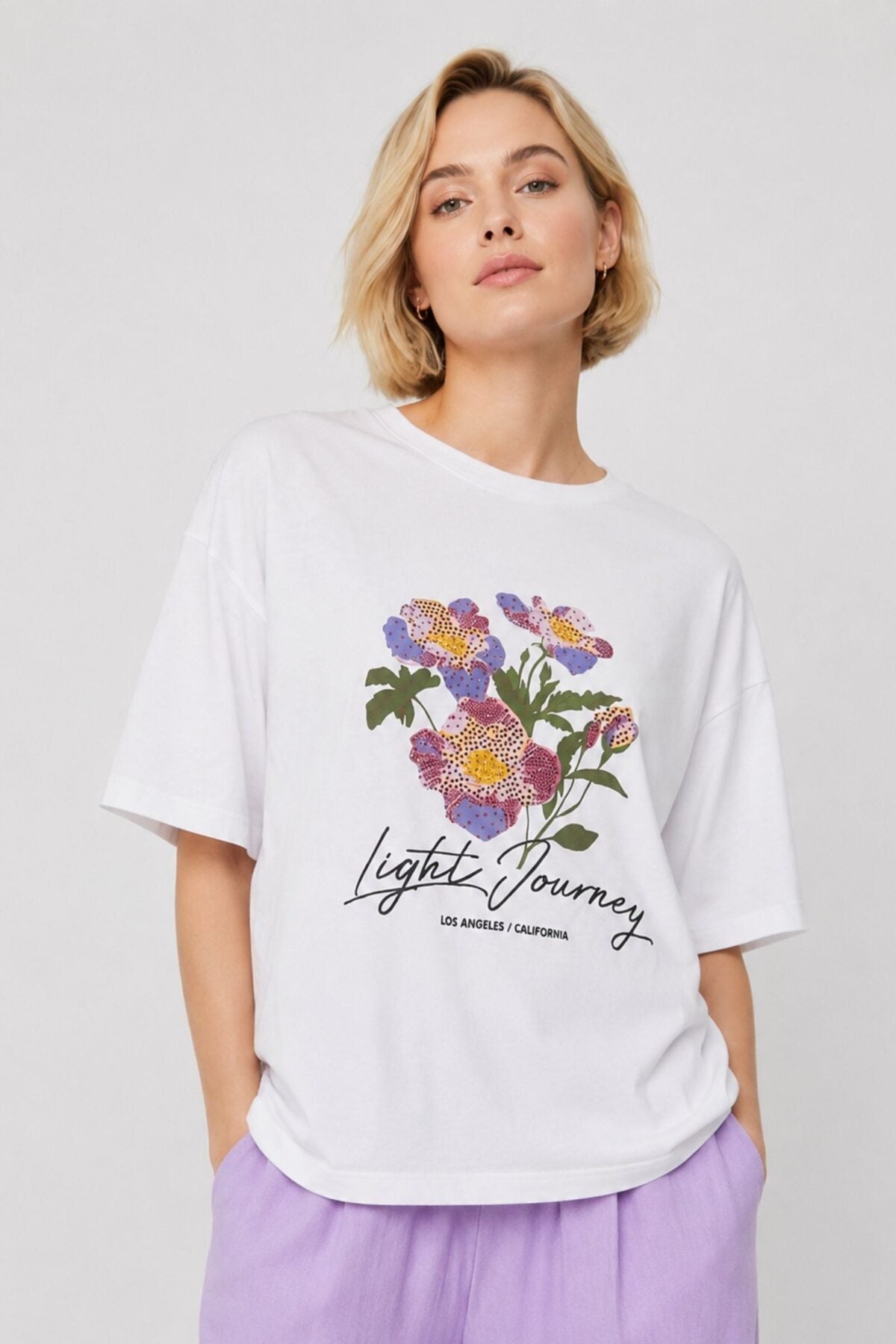 T-Shirt Donna Light Journey in Cotone Made in Italy
