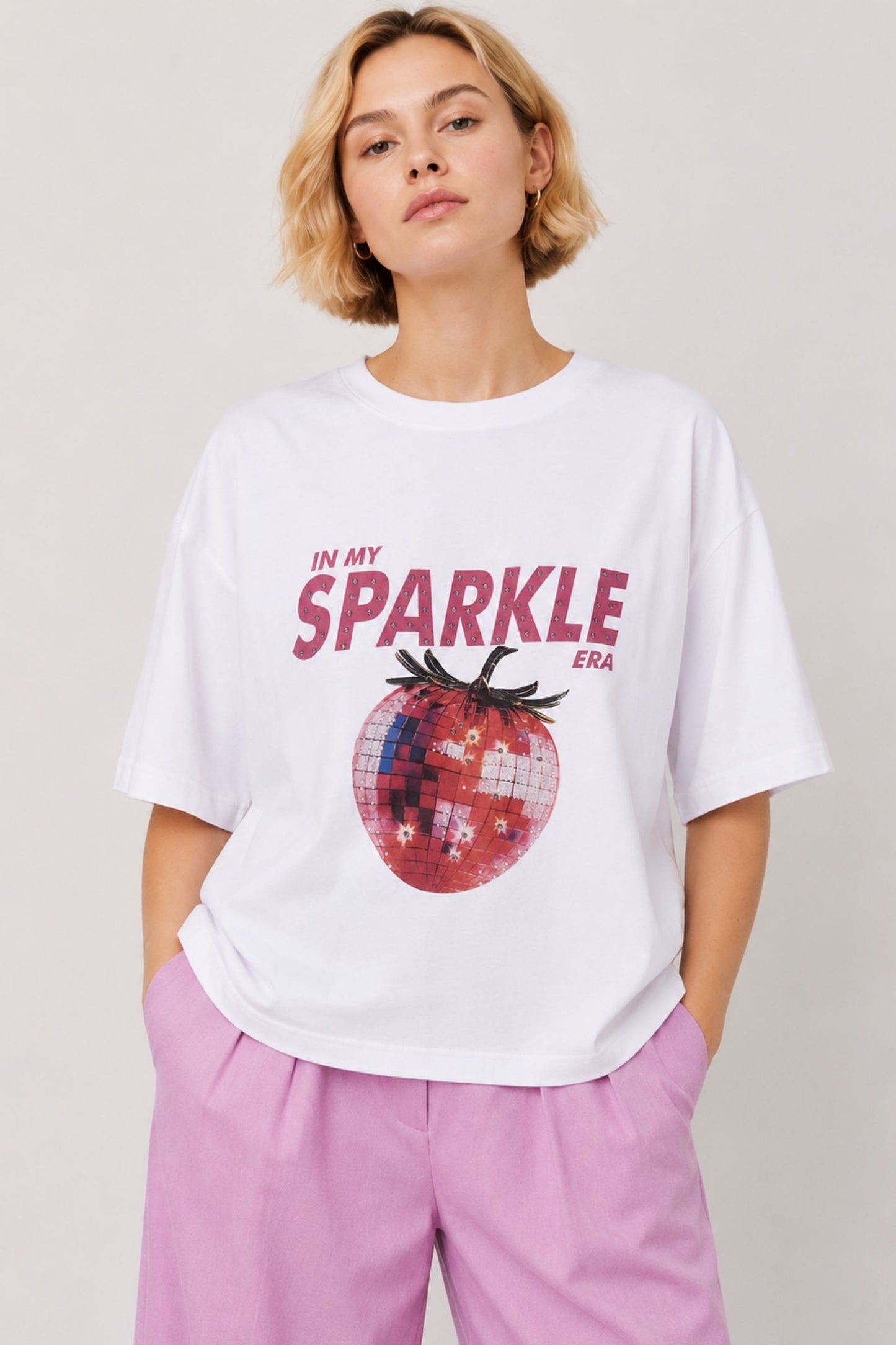 T-Shirt Donna In My Sparkle Era in Cotone Made in Italy