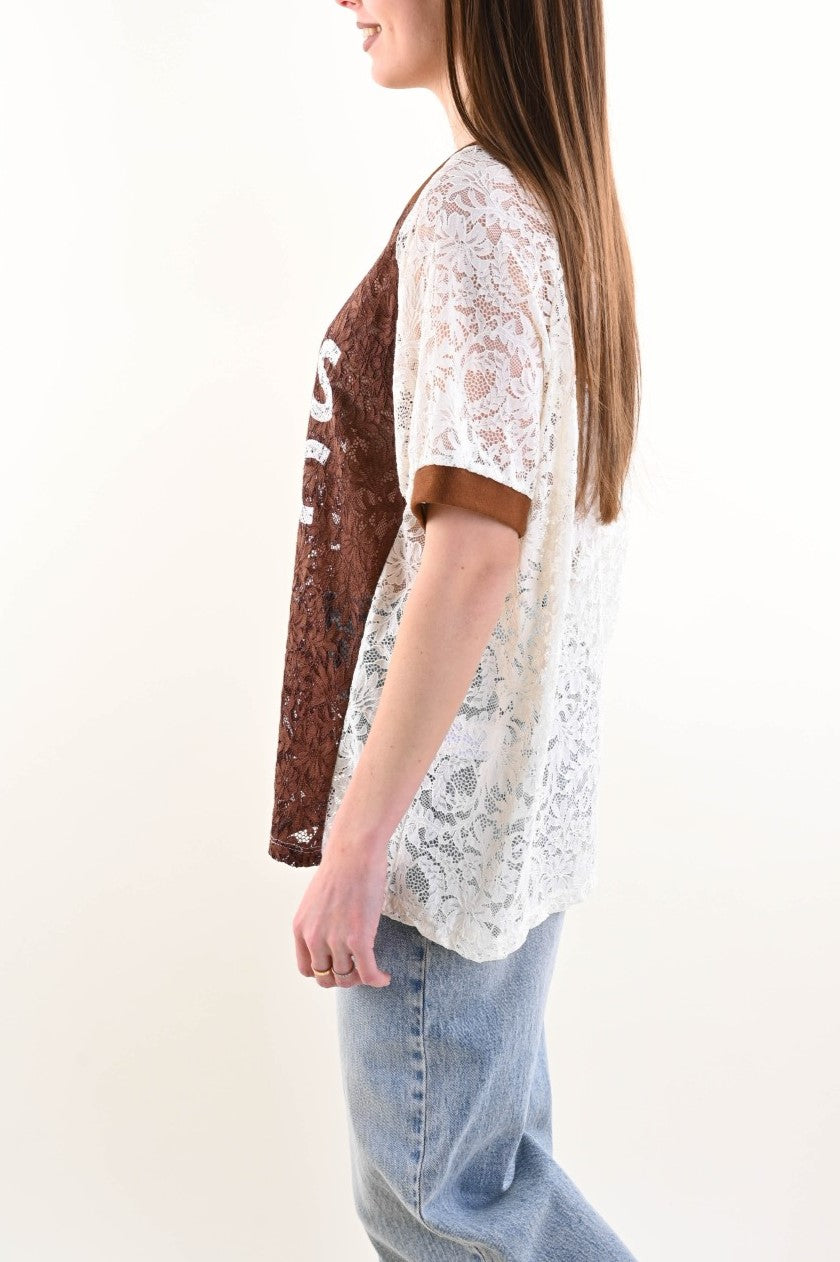 T-Shirt in pizzo “That’s Iconic”