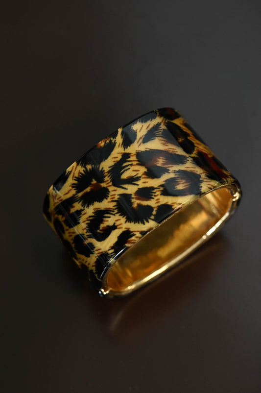 Bracciale Rigido Maculato con Interno Dorato