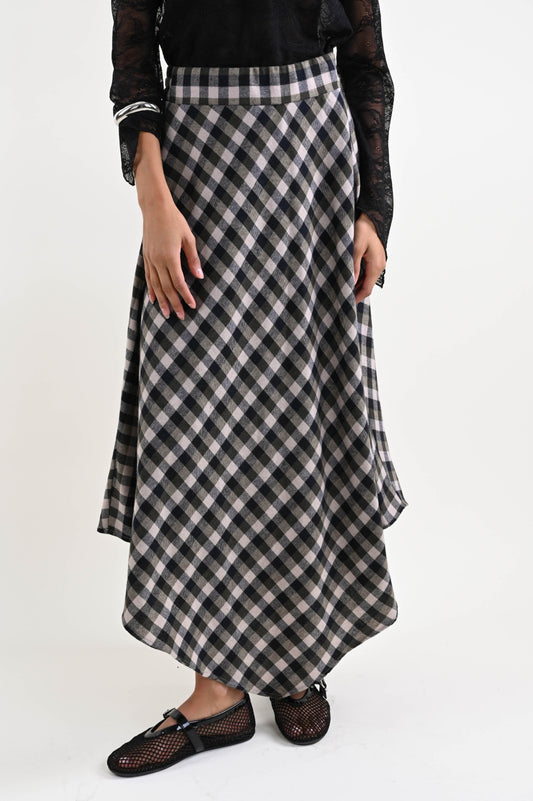 Gonna CRIS a quadri in flanella – Stile caldo e contemporaneo