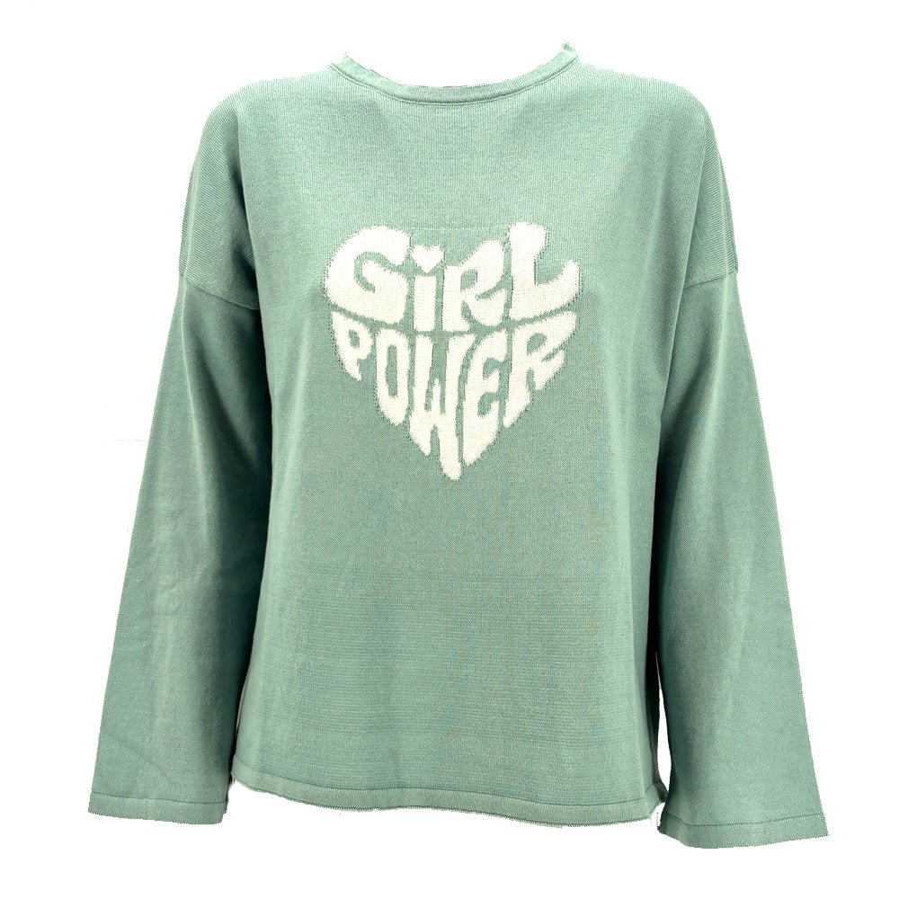 Maglia intarsiata Paola “Girl Power” - Il mio negozio