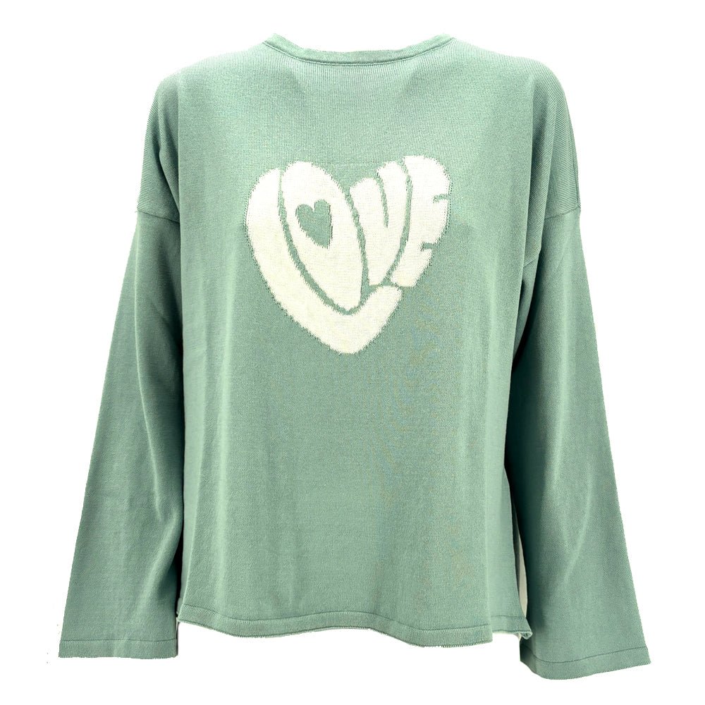 Maglia intarsiata Paola “Love” - Il mio negozio