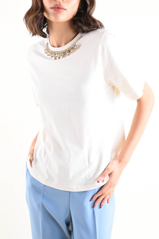 T-Shirt Gioia – T-Shirt con Girocollo Gioiello